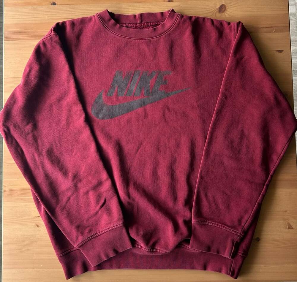 Nike Sweatshirt Maroon Crewneck Big Logo Vintage